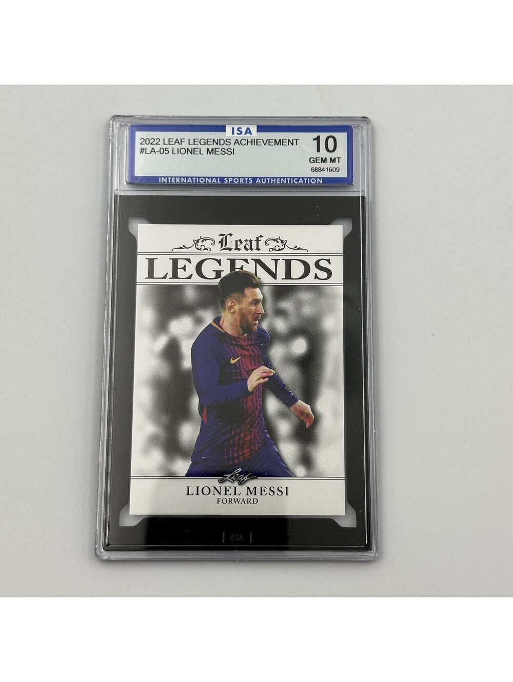 Lionel Messi 2022 Leaf Legends Achievement #LA-05 ISA 10 Gem Mint Soccer (ISA)
